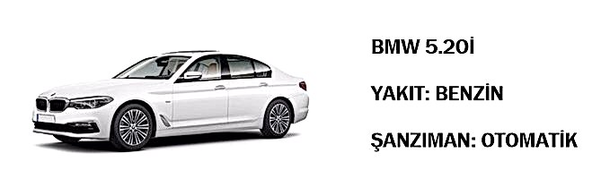 bmw 520 kiralık